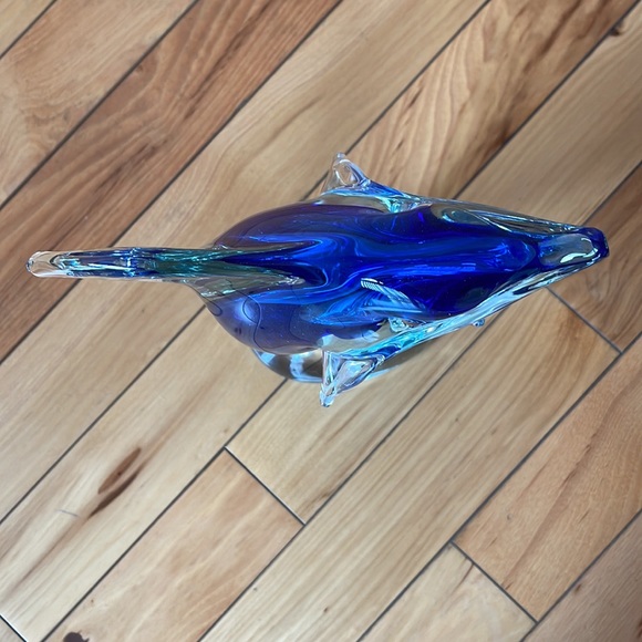 Vintage Large Murano Italian Art Glass Dolphin Sculpture - Picture 3 of 5